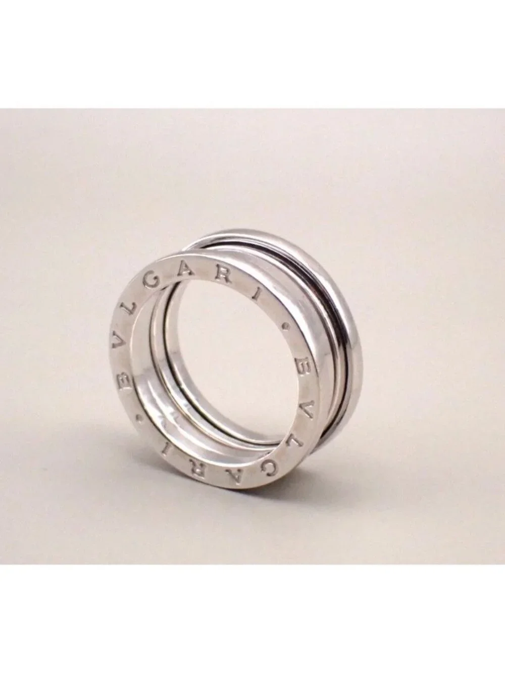 Bvlgari Logo Ring White Gold #